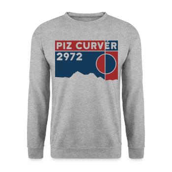 Piz Curvér Finisher Skitour Wandern Klettern - Unisex Pullover - Weißgrau meliert - Vorne - Alina (178cm) & Michal (187cm)