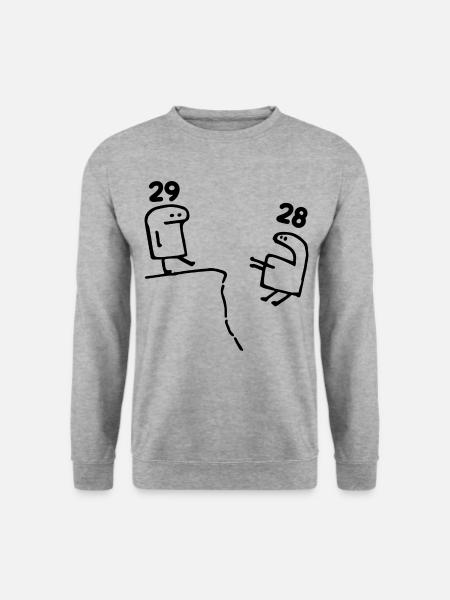 29 Jahre alt - 29. Geburtstag lustiges Geschenk 29 Jahre alt - Unisex Pullover - Weißgrau meliert