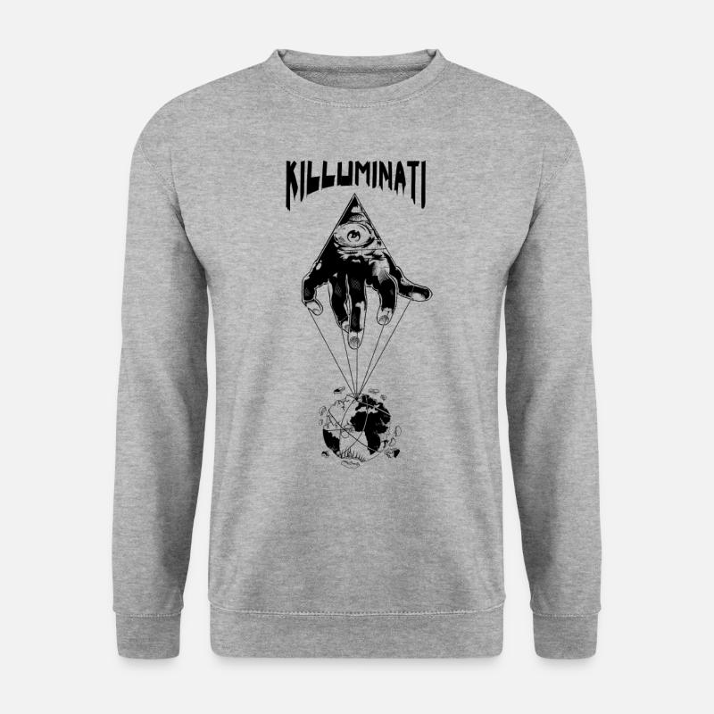 KILLUMINATI WORLD REGIME - Unisex Pullover - Weißgrau meliert
