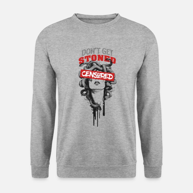Dont get stoned - Unisex Pullover - Weißgrau meliert