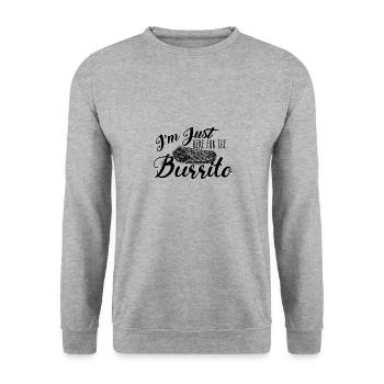 Cheat Day Burrito Burger Restauration rapide Pizza - Sweat-shirt Unisexe - gris chiné - Devant - Alina (178cm) & Michal (187cm)
