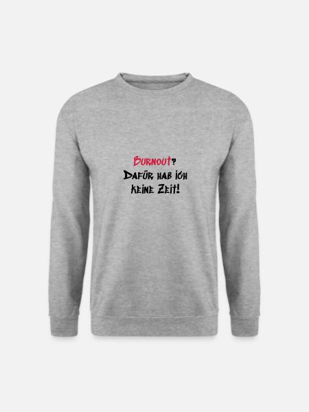 Burnout - Unisex Pullover - Weißgrau meliert