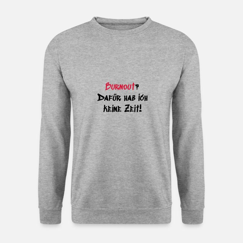 Burnout - Unisex Pullover - Weißgrau meliert