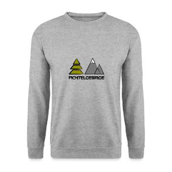 fichtelgebirge - Unisex Pullover - Weißgrau meliert - Vorne - Alina (178cm) & Michal (187cm)