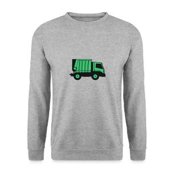 Camion poubelle - Sweat-shirt Unisexe - gris chiné - Devant - Alina (178cm) & Michal (187cm)