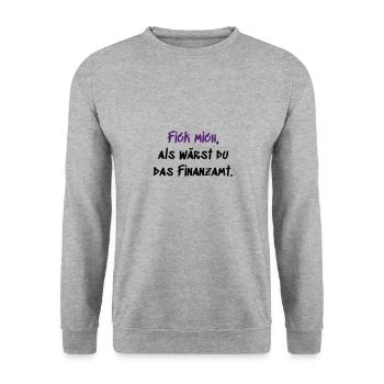 Finanzamt - Unisex Pullover - Weißgrau meliert - Vorne - Alina (178cm) & Michal (187cm)