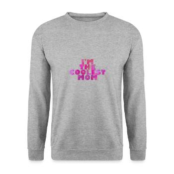 I'm the coolest mom - Unisex Sweatshirt - salt & pepper - Front - Alina (178cm) & Michal (187cm)