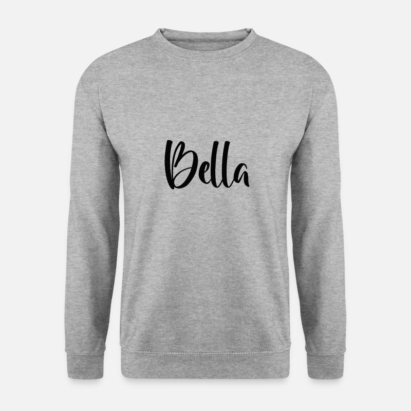 Name - Bella - Unisex Pullover - Weißgrau meliert