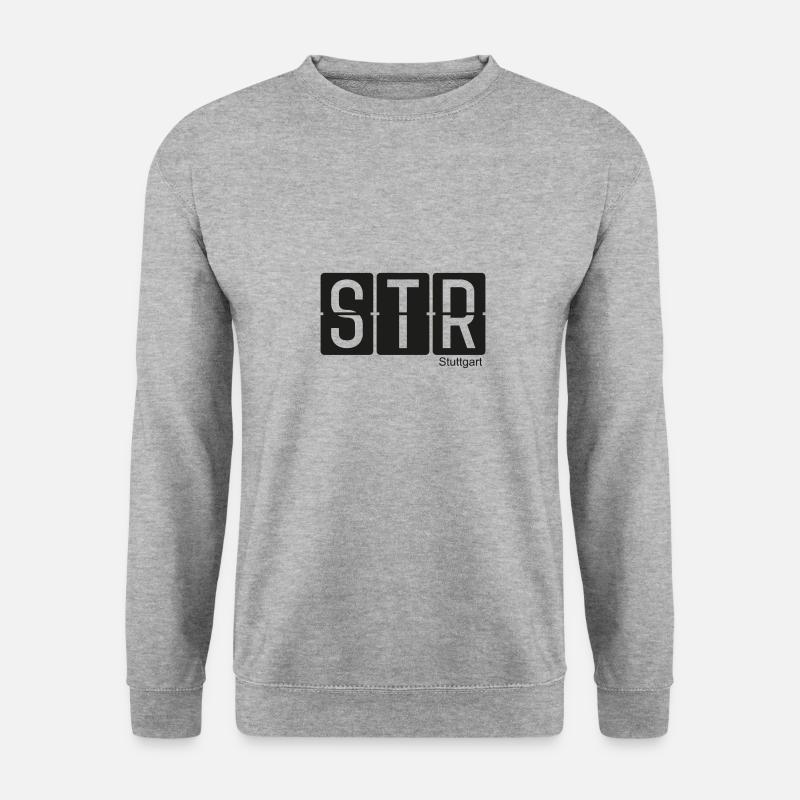 Stuttgart - Unisex Pullover - Weißgrau meliert