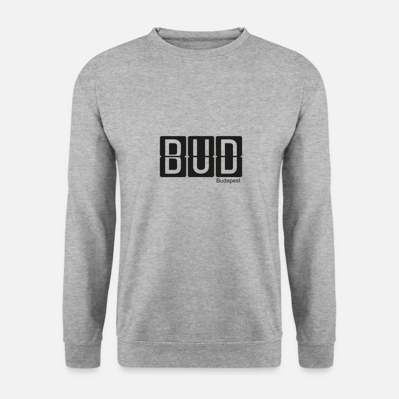 Budapest - Unisex Pullover - Weißgrau meliert