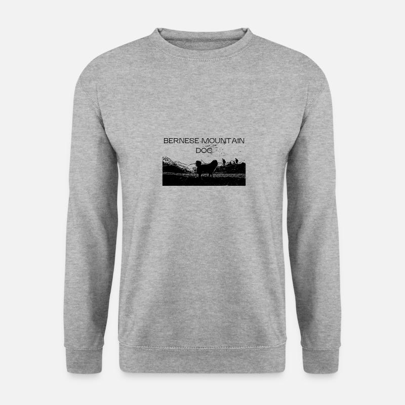 Bernese Mountain Dog - Unisex Pullover - Weißgrau meliert