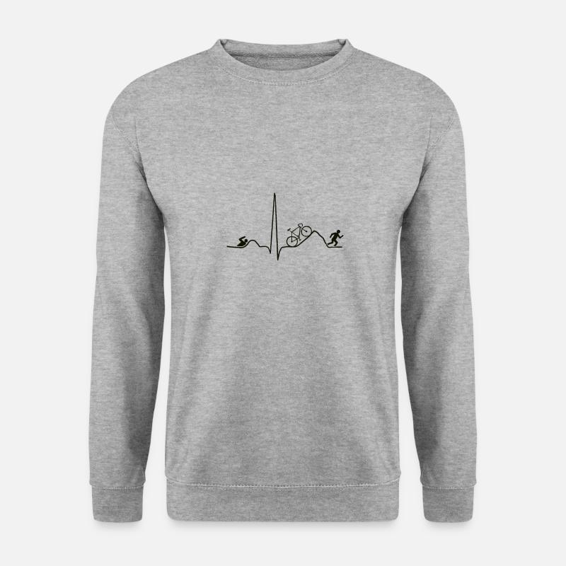 Triathlon liebe - Unisex Pullover - Weißgrau meliert