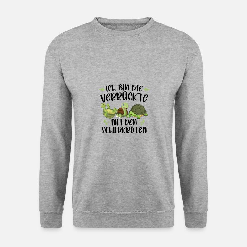 Schildkröten - Unisex Pullover - Weißgrau meliert