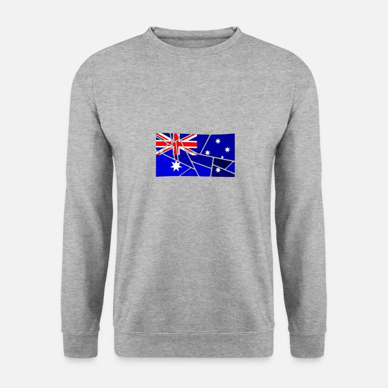 Australien - Unisex Pullover - Weißgrau meliert