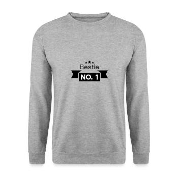 Best Friends Saying - Unisex Sweatshirt - salt & pepper - Front - Alina (178cm) & Michal (187cm)
