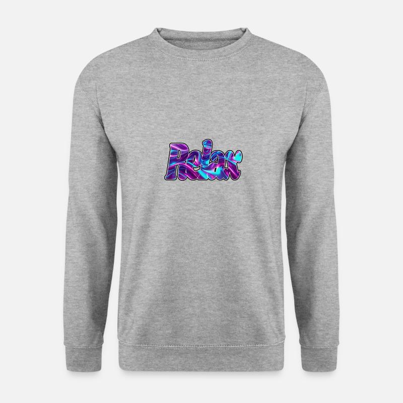 RELAX - Unisex Pullover - Weißgrau meliert