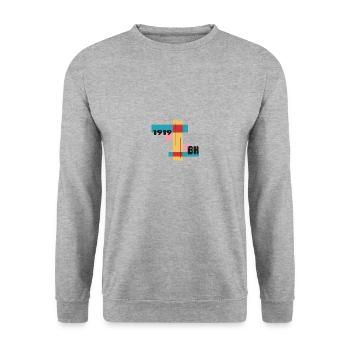 bauhaus 1919 - Unisex Pullover - Weißgrau meliert - Vorne - Alina (178cm) & Michal (187cm)