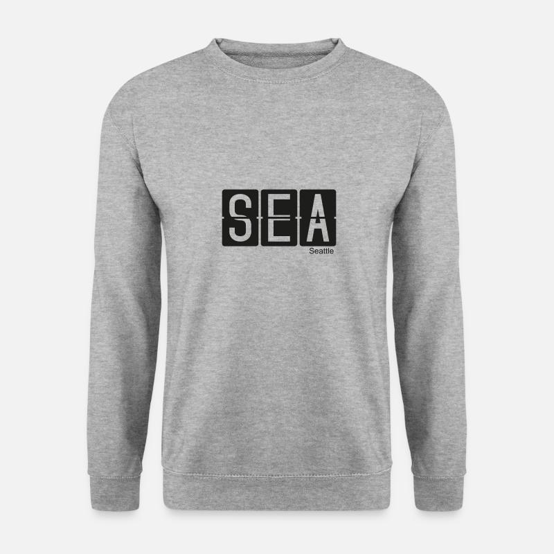 Seattle - Unisex Pullover - Weißgrau meliert