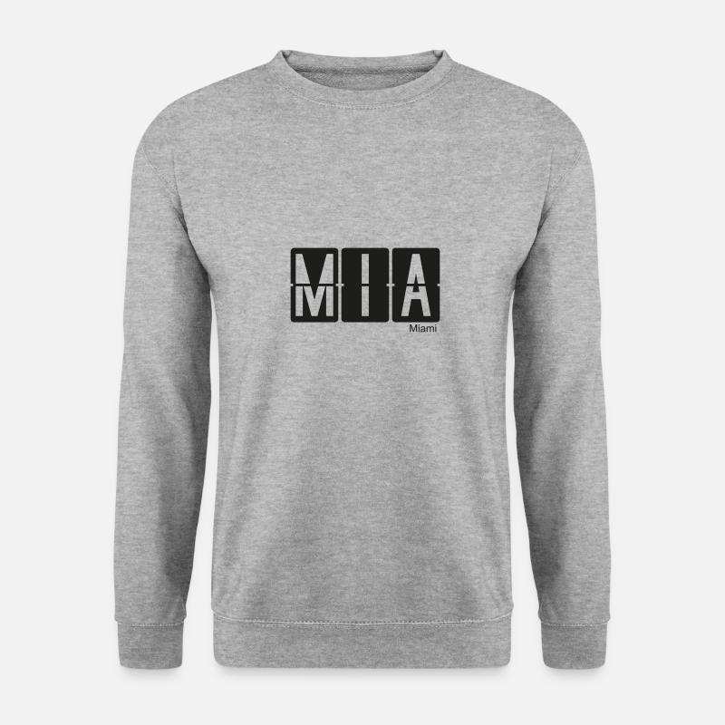 Miami - Unisex Pullover - Weißgrau meliert