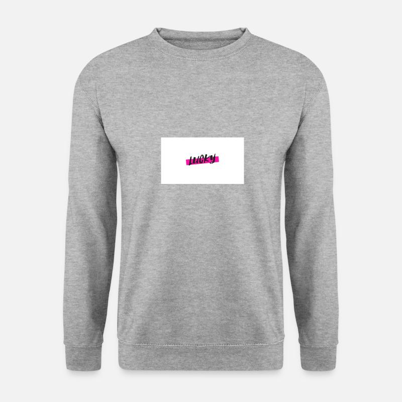 lucky - Unisex Pullover - Weißgrau meliert