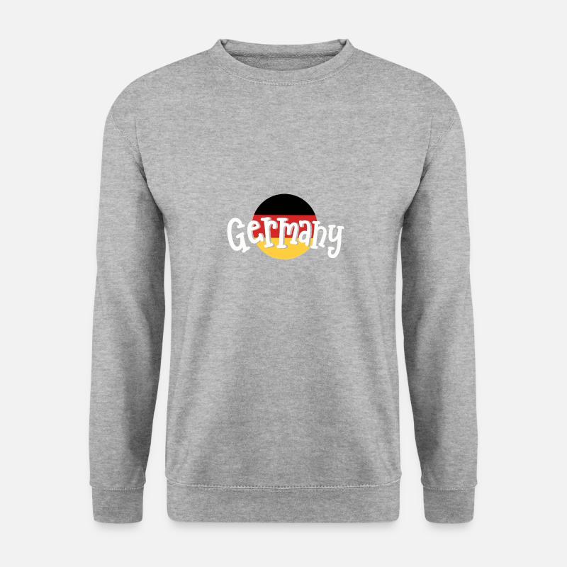 Germany 🇩🇪 - Unisex Pullover - Weißgrau meliert