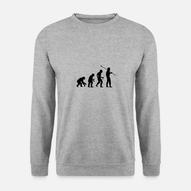 EVOLUTION Abe til menneske - Unisex sweater - hvidgrå meleret