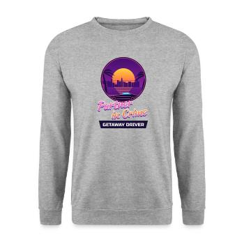 Getaway Driver Partner - Unisex Pullover - Weißgrau meliert - Vorne - Alina (178cm) & Michal (187cm)