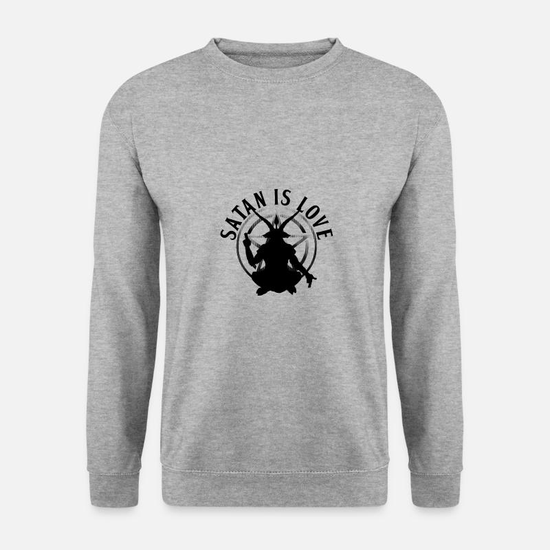 Satanismus - Unisex Pullover - Weißgrau meliert