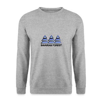 bavarian forest - Unisex Pullover - Weißgrau meliert - Vorne - Alina (178cm) & Michal (187cm)