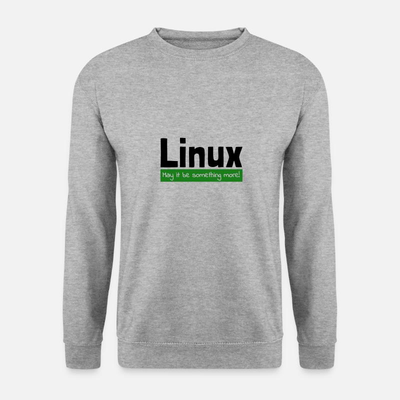 Linux Computer Computerarbeit witzige Sprüche Nerd - Unisex Pullover - Weißgrau meliert