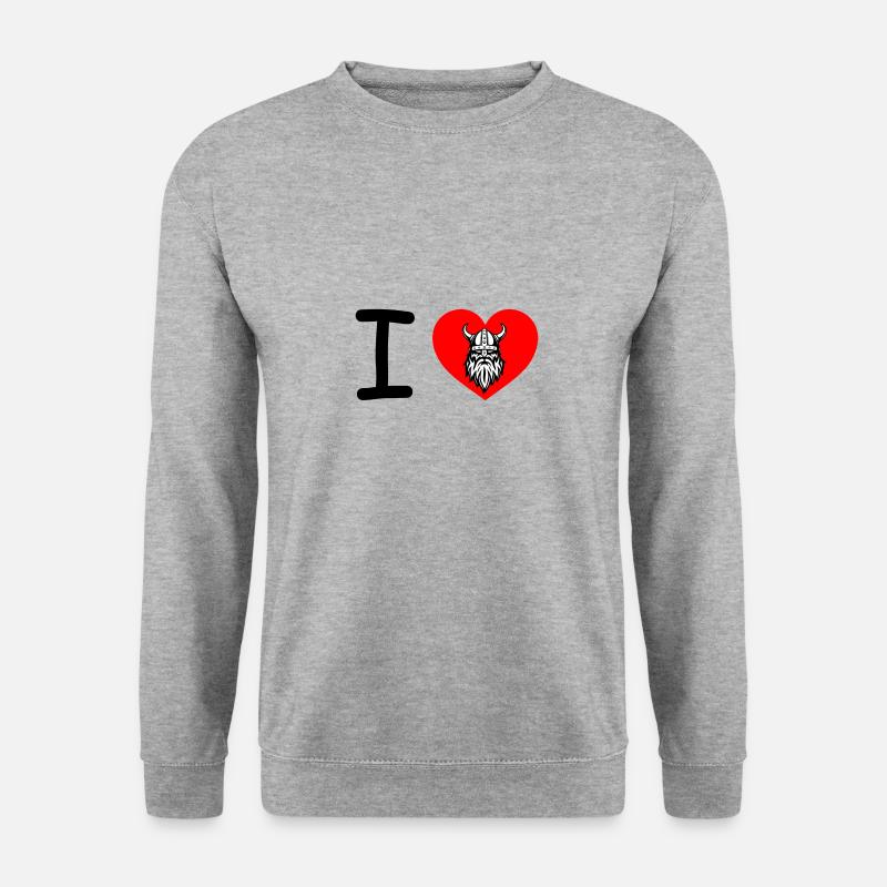 Wikinger Bekleidung - Unisex Pullover - Weißgrau meliert