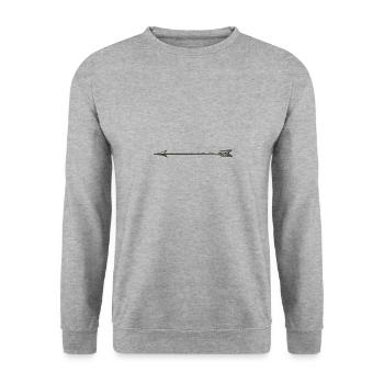 Arrow - Unisex Pullover - Weißgrau meliert - Vorne - Alina (178cm) & Michal (187cm)
