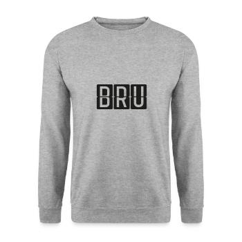 Brüssel - Unisex Pullover - Weißgrau meliert - Vorne - Alina (178cm) & Michal (187cm)