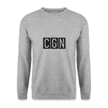 Cologne/Bonn - Sweat-shirt Unisexe - gris chiné - Devant - Alina (178cm) & Michal (187cm)