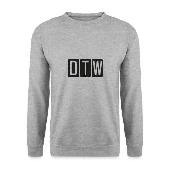 Detroit - Unisex Pullover - Weißgrau meliert - Vorne - Alina (178cm) & Michal (187cm)