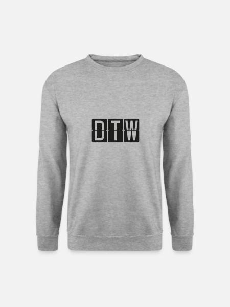 Detroit - Unisex Pullover - Weißgrau meliert