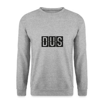 Dusseldorf - Sweat-shirt Unisexe - gris chiné - Devant - Alina (178cm) & Michal (187cm)