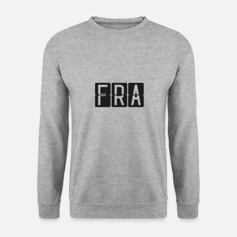 Frankfur - Unisex Pullover - Weißgrau meliert