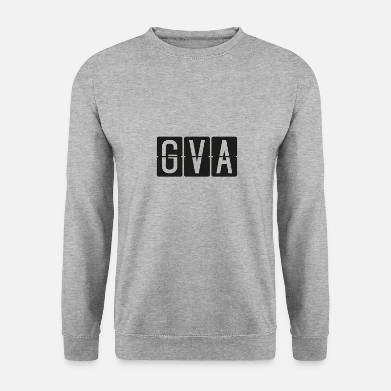 Genf - Unisex Pullover - Weißgrau meliert