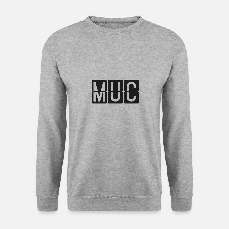 München - Unisex Pullover - Weißgrau meliert