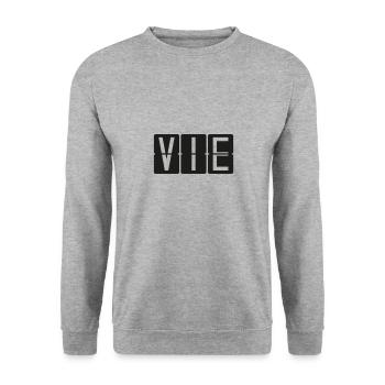 Vienna - Unisex Sweatshirt - salt & pepper - Front - Alina (178cm) & Michal (187cm)