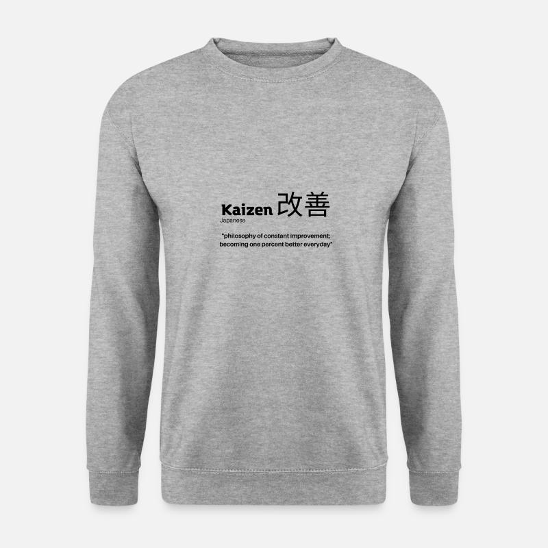 Kaizen - Unisex Pullover - Weißgrau meliert