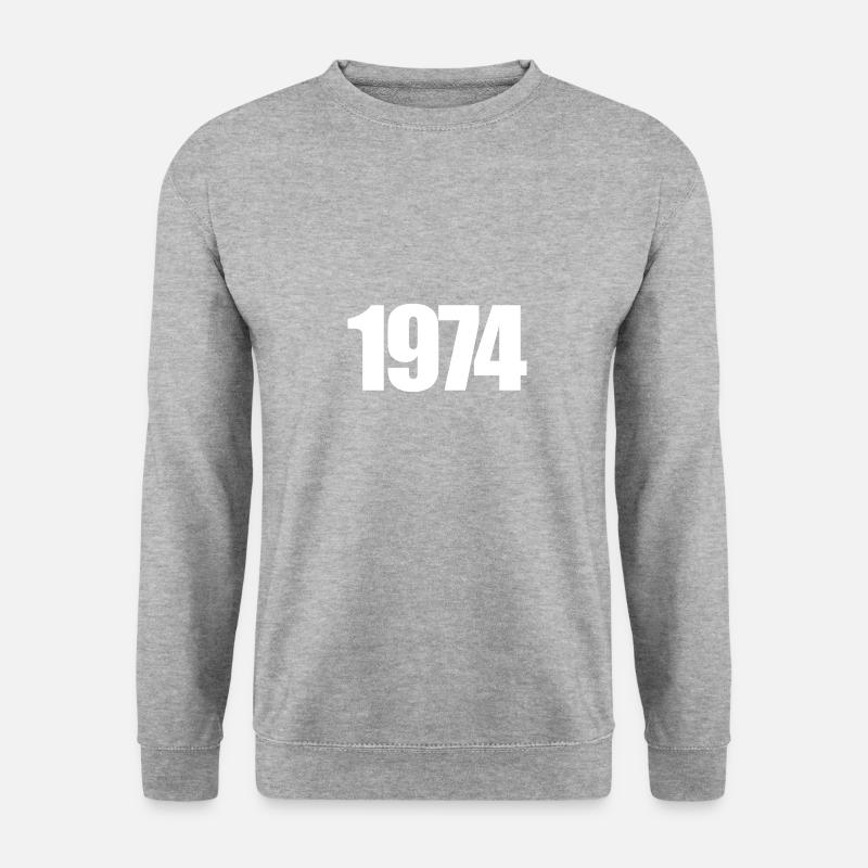 1974 - Unisex Pullover - Weißgrau meliert