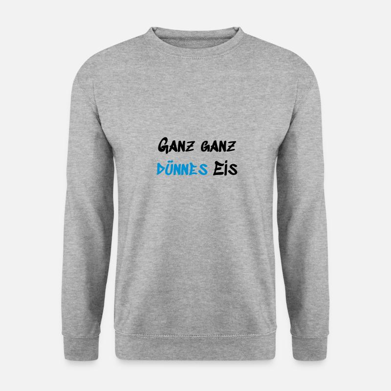 Ganz dünnes Eis - Unisex Pullover - Weißgrau meliert