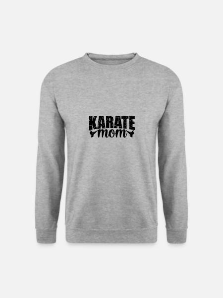 Karate Mama | Stärke In Der Mutterschaft - Unisex Pullover - Weißgrau meliert