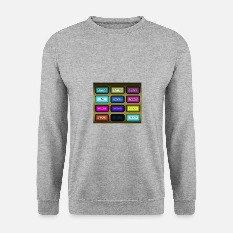 Brustplatte Althebräisch - Unisex Pullover - Weißgrau meliert
