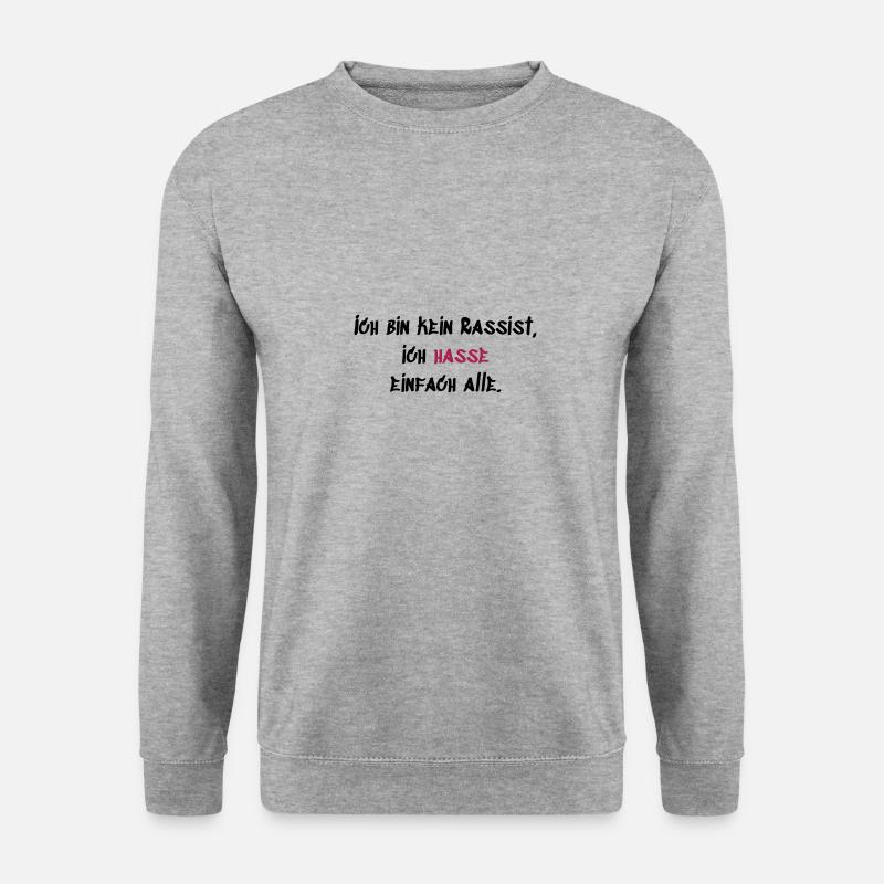 Rassist - Unisex Pullover - Weißgrau meliert