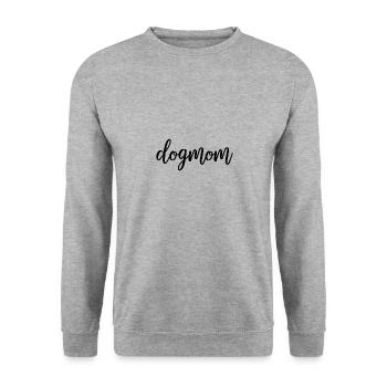 dogmom - Unisex Pullover - Weißgrau meliert - Vorne - Alina (178cm) & Michal (187cm)