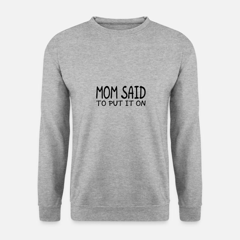 Wärmebündel: Mamas Modeweisheit - Unisex Pullover - Weißgrau meliert