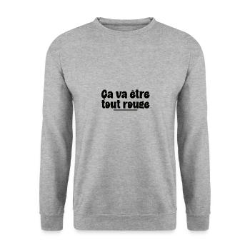 noir rouge - Sweat-shirt Unisexe - gris chiné - Devant - Alina (178cm) & Michal (187cm)